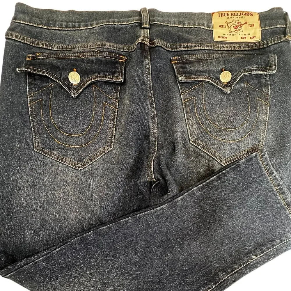 Y2K True Religion Rocco Relaxed Skinny Jeans 36